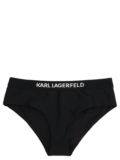 Shop Karl Lagerfeld 'karl' Logo Bikini Bottom
