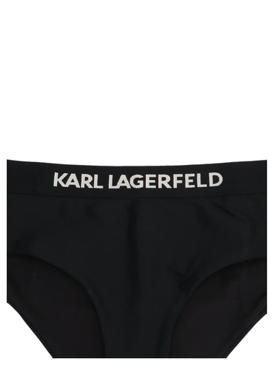 Shop Karl Lagerfeld 'karl' Logo Bikini Bottom
