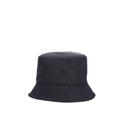 Shop Valentino Logo Bucket Hat In Blue