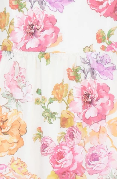 House Of Cb Floral Stretch Cotton Blend Corset Sundress In Ivoryfp