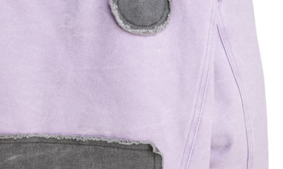 Shop Acne Studios Orsan Face Padded Canvas Trucker Jacket In Smoky Purple