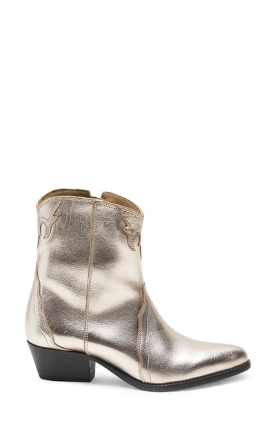 Shop Free People New Frontier Western Bootie In Gold