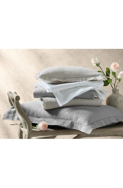 Matouk Roman Hemstitch Linen Flat Sheet In White