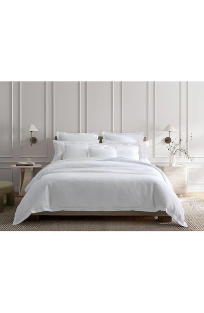 Matouk Roman Hemstitch Linen Flat Sheet In White