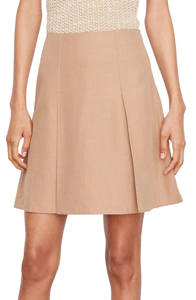 Shop Vince Pleated A-line Skirt In Sandshell
