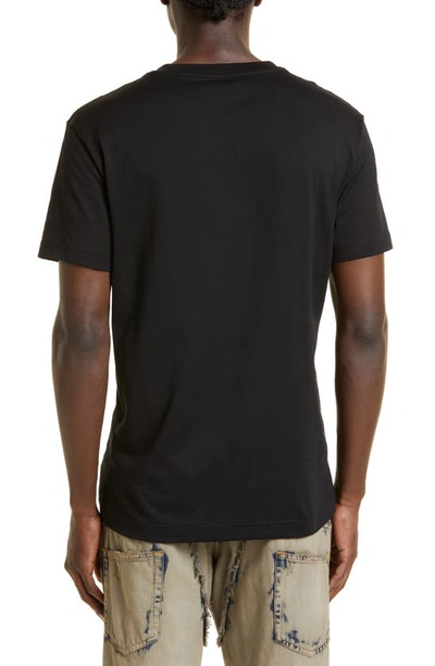Dolce & Gabbana Jersey Round-neck T-shirt With Dg Milano Embroidery In Black