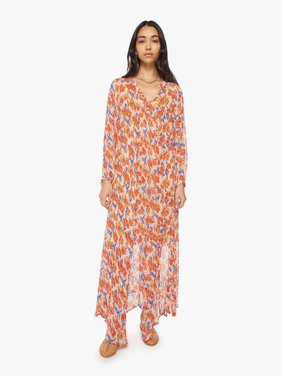 Shop Natalie Martin Fiore Maxi Water Color Clementine Skirt (also In S, M,l) In Orange