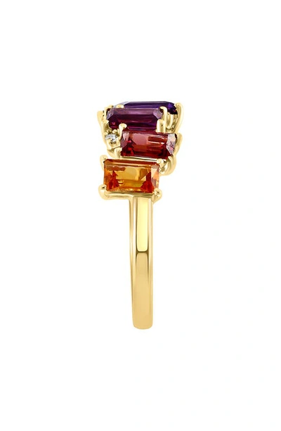 Effy 14k Yellow Gold Baguette Stone Diamond Accent Ring In Yellow Gold/ Multi