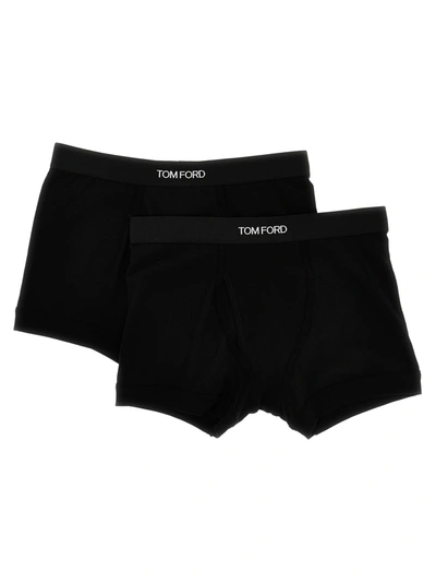 Shop Tom Ford 2-pack Logo Boxers Underwear, Body Black