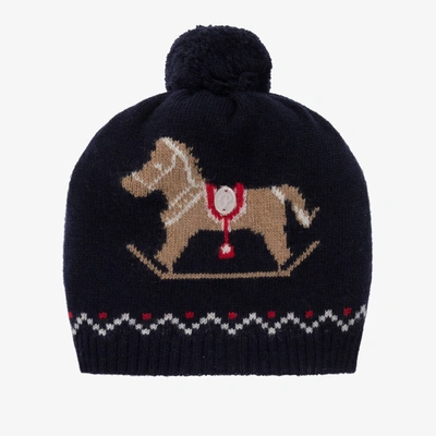 Shop Patachou Blue Knitted Rocking Horse Hat