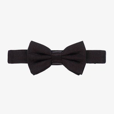 Shop Dolce & Gabbana Boys Black Silk Bow Tie
