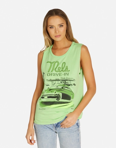 Lauren Moshi Kel Mels Drive-in In Bright Green