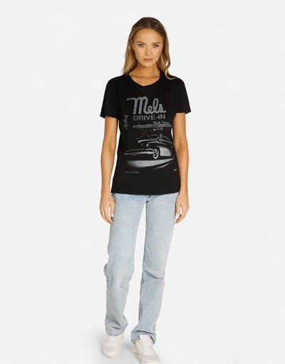 Lauren Moshi Wolf Mels Drive-in In Black
