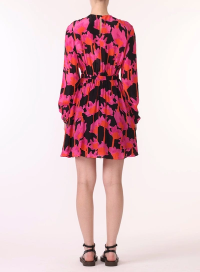 Shop Jason Wu Ls Short Dress W Front Twist Detail In Multi