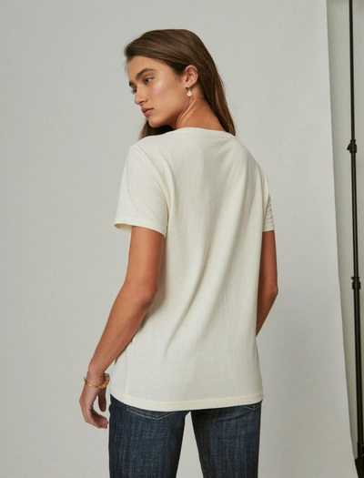 Lucky Brand Beer Again Graphic Tee In White
