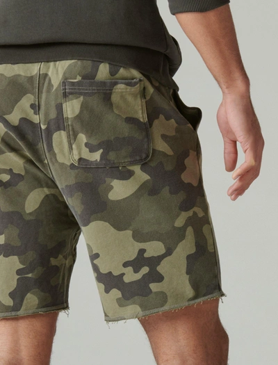 Shop Lucky Brand Men's Sueded Terry Camo Short In Green