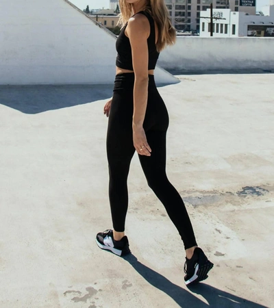 Shop Electric & Rose Malone Ruched Legging In Onyx In Black