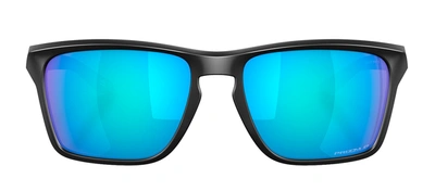 Shop Oakley Sylas Oo9448-34 Rectangle Polarized Sunglasses In Blue