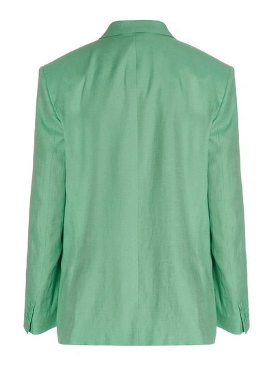 Shop Stella Mccartney Oversize Blazer Jacket In Green