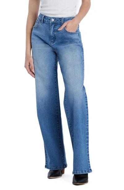 Shop Wash Lab Denim Relaxed Straight Leg Jeans In Relax Blue