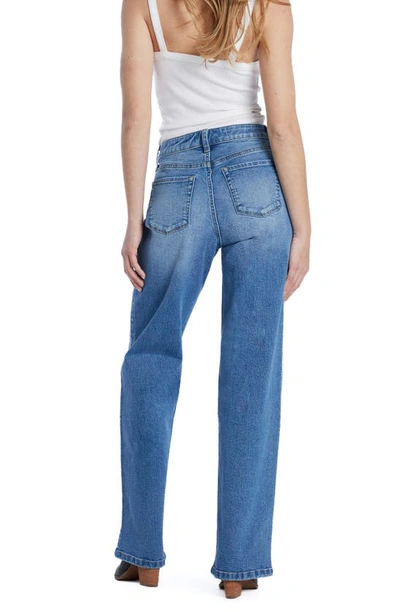 Shop Wash Lab Denim Relaxed Straight Leg Jeans In Relax Blue