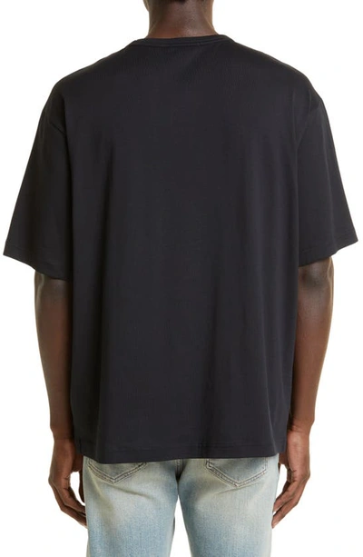 Shop Acne Studios Nash Face Patch Oversize T-shirt In Black