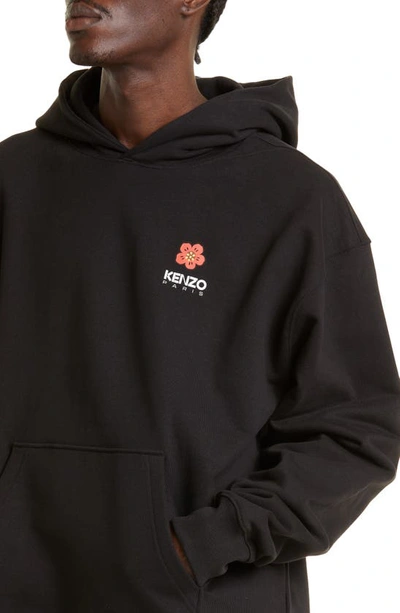Shop Kenzo Boke Flower Graphic Hoodie In Black