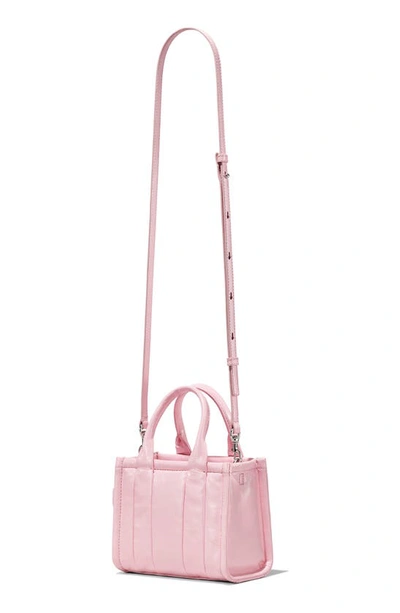 Shop Marc Jacobs The Shiny Crinkle Crossbody Tote Bag In Bubblegum