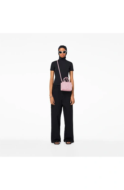 Shop Marc Jacobs The Shiny Crinkle Crossbody Tote Bag In Bubblegum