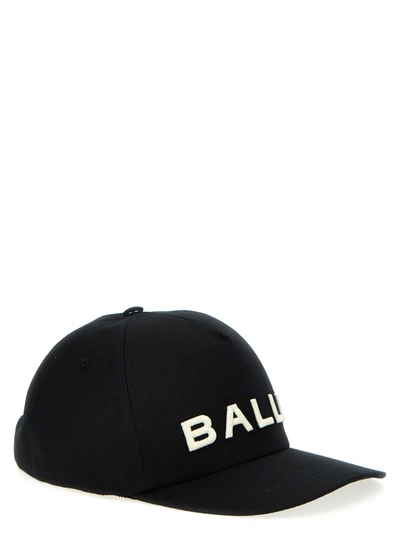 Shop Bally Logo Embroidery Cap Hats Black