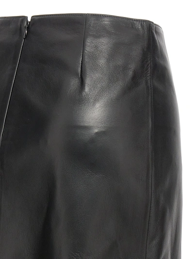 Shop Bally Logo Leather Skirt Skirts Black
