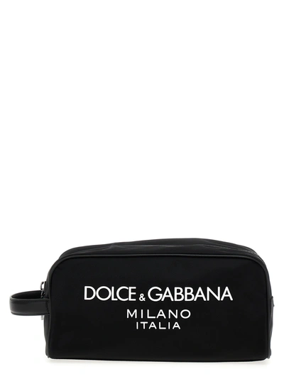 Shop Dolce & Gabbana Logo Make-up Bag Beauty Black