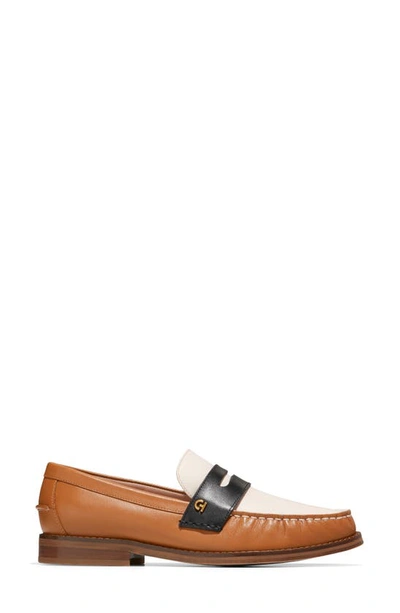 Shop Cole Haan Lux Pinch Penny Loafer In Pecan/ Ivory Leather