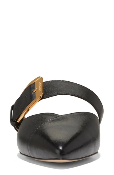Shop Cole Haan Vandam Pointed Toe Mule In Black Leather