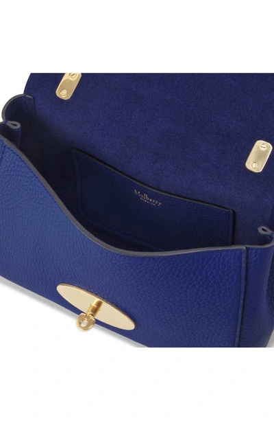 Shop Mulberry Lily Heavy Grain Leather Convertible Shoulder Bag In Pigment Blue