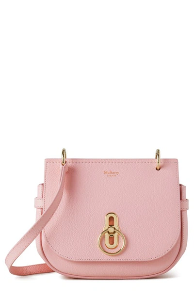 Shop Mulberry Small Amberley Leather Shoulder Bag In Powder Rose