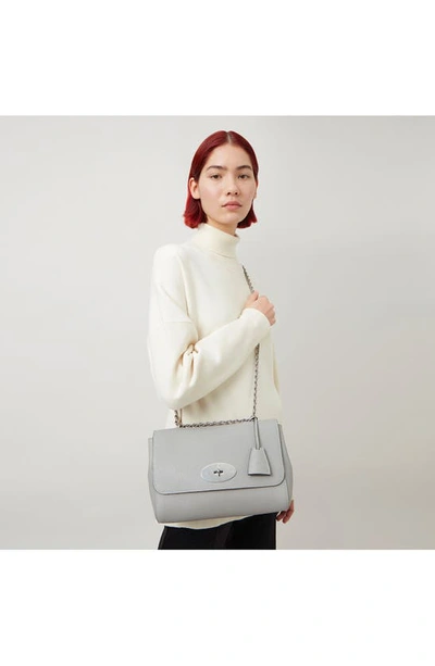 Shop Mulberry Medium Lily Leather Bag In Pale Grey