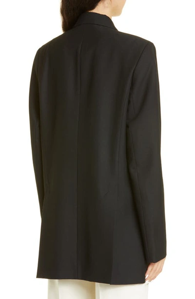 Totême Loreo Oversized Double-breasted Woven Blazer In Black