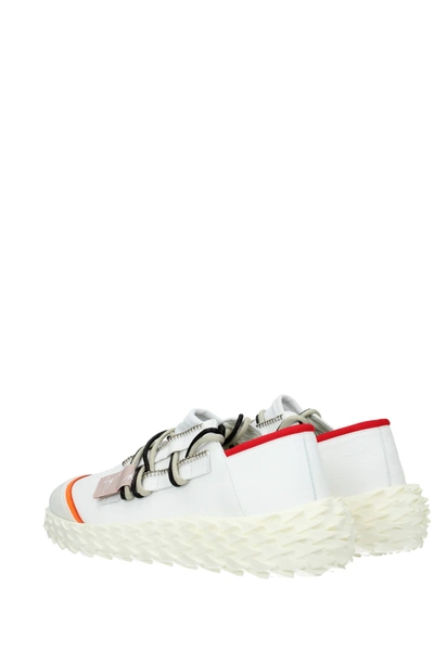 Shop Giuseppe Zanotti Sneakers Rubberized Leather White