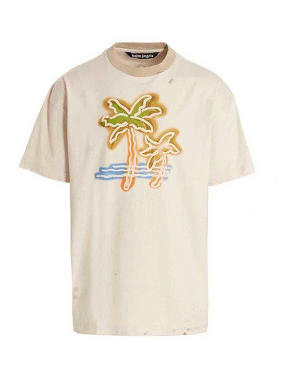 Shop Palm Angels T-shirt 'palm Neon'
