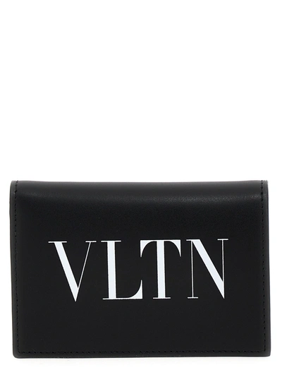 Shop Valentino Garavani Vltn Keyring Wallets, Card Holders White/black