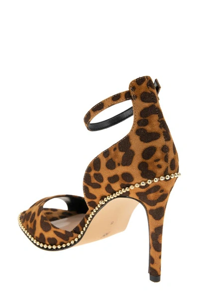 Shop Bcbgeneration Jessika Snake Embossed Ankle Strap Sandal In Cheetah
