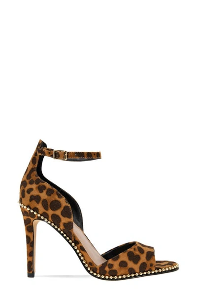 Shop Bcbgeneration Jessika Snake Embossed Ankle Strap Sandal In Cheetah