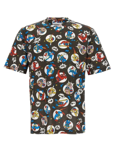 Shop Moschino Fantasy Cartoon T-shirt In Multicolor