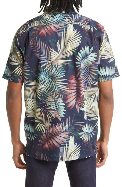 Shop Good Man Brand Big On-point Short Sleeve Organic Cotton Button-up Shirt In Botanical Ferns