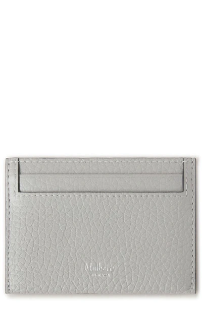 Shop Mulberry Leather Card Case In Pale Grey