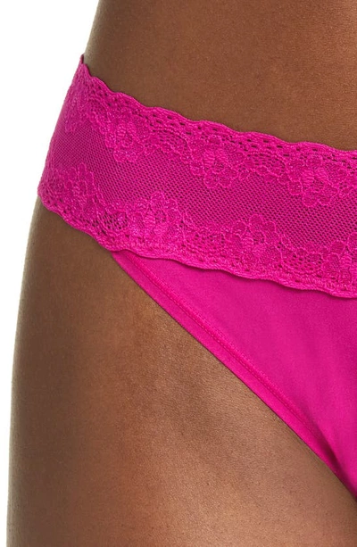 Shop Natori Bliss Perfection Thong In Electric F