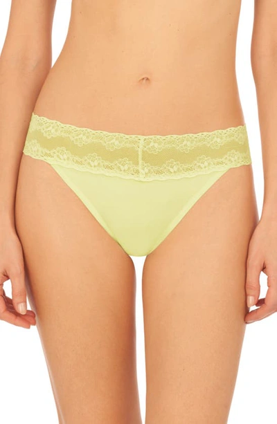 Shop Natori Bliss Perfection Thong In Lime Cream