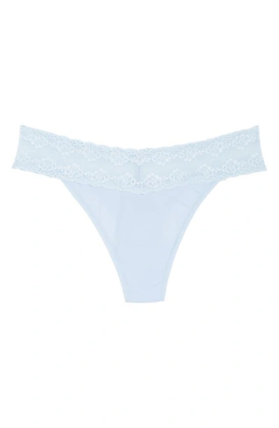 Shop Natori Bliss Perfection Thong In Blue Mist