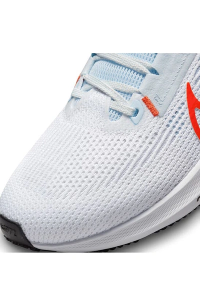 Shop Nike Air Zoom Pegasus 40 Running Shoe In White/ Red/ Blue Tint